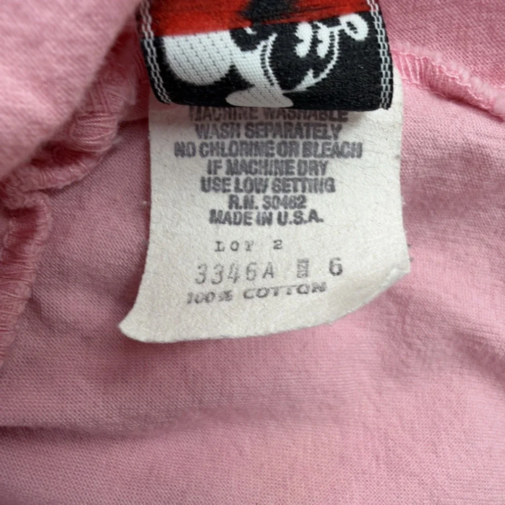 VTG Pink Disney Minnie Mouse Dress Girls Youth 6 USA 80s 90s Micky And Friends - Picture 7 of 12